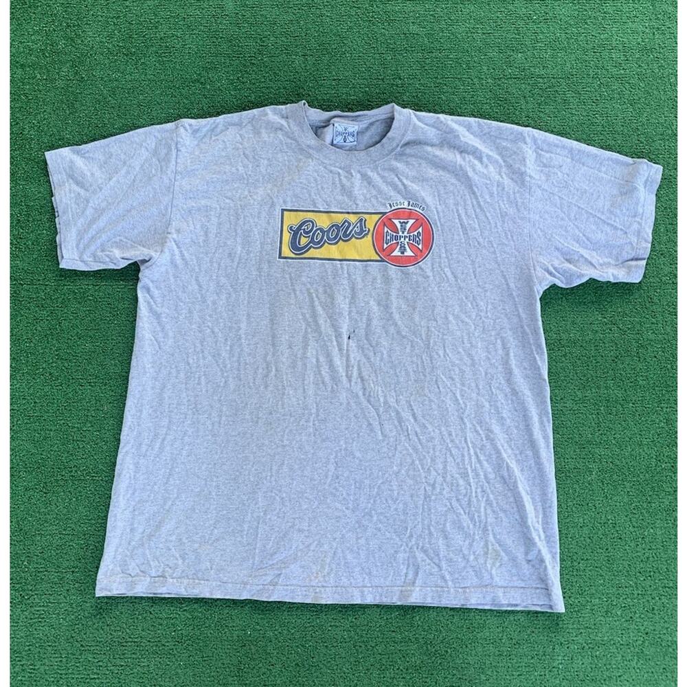 VTG West Coast Choppers Coors Tee Shirt Mens XL Distressed Neck Motorcycle Eagle